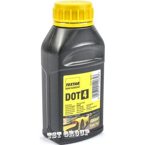 TEXTAR DOT4 от 250 ml. спирачна течност на Текстар в малка и удобна за ...